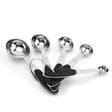 5 in 1 Stainless Steel Measuring Spoon Set Coffee Spoon Baking Kitchen Gadget, Style:Measuring Spoon(Black) - Coffee Tools by PMC TechLife | Online Shopping South Africa | PMC TechLife | Buy Now Pay Later Mobicred