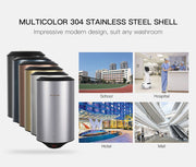 304 Stainless Steel Automatic SensorJet Hand Dryer High Speed Airflow for Home Hotel Airport Hands Drying Machine(Polished silver)