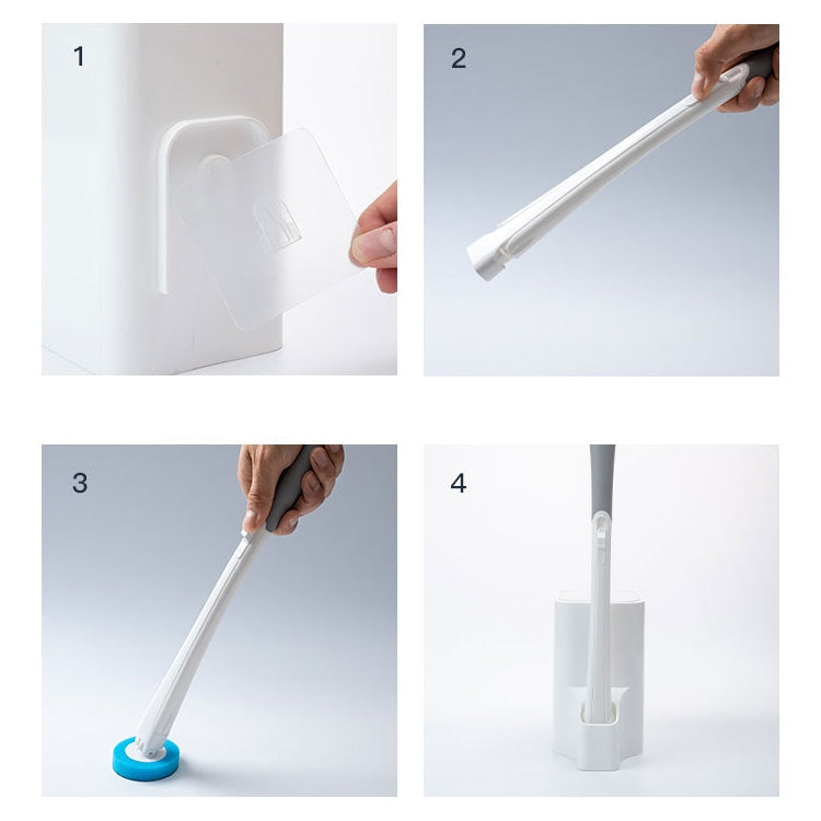 Disposable Toilet Brush Long Handle Cleaning Brush With Base Hanging Toilet Brush Set(White) - Cleaning Tools by PMc TechLife | Online Shopping South Africa | PMc TechLife | Buy Now Pay Later Mobicred