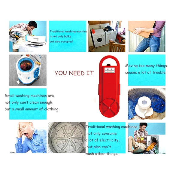 HX-02DS Household Portable Small Portable Washing Machine, CN Plug