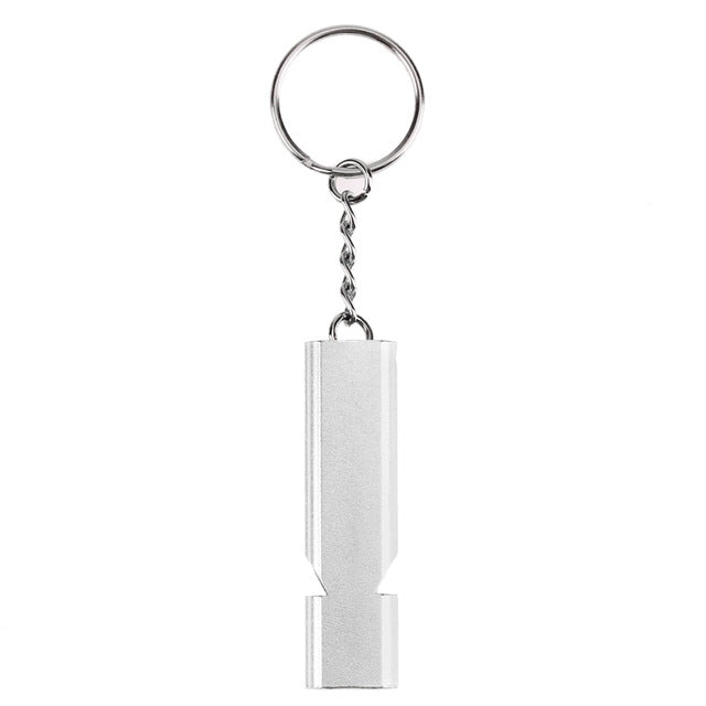 3 PCS Mini Portable 120db Double Pipe High Decibel Outdoor Camping Hiking Survival Whistle Double-frequency Emnergecy Whistle Keychain(Silver) - Emergency Tools by YYEDC | Online Shopping South Africa | PMC Jewellery | Buy Now Pay Later Mobicred