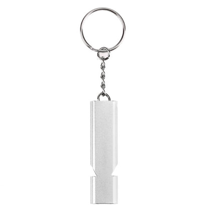 3 PCS Mini Portable 120db Double Pipe High Decibel Outdoor Camping Hiking Survival Whistle Double-frequency Emnergecy Whistle Keychain(Silver) - Emergency Tools by YYEDC | Online Shopping South Africa | PMC Jewellery | Buy Now Pay Later Mobicred