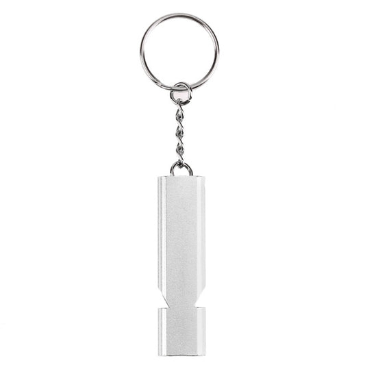 3 PCS Mini Portable 120db Double Pipe High Decibel Outdoor Camping Hiking Survival Whistle Double-frequency Emnergecy Whistle Keychain(Silver) - Emergency Tools by YYEDC | Online Shopping South Africa | PMC Jewellery | Buy Now Pay Later Mobicred