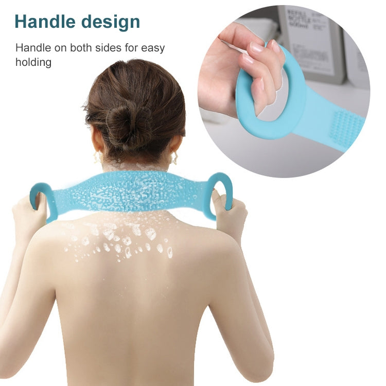 Silicone Massage Pull Strap Bath Brush Powerful Exfoliating Rubbing Bath Artifact(Sky Blue) - Bath Brushes & Sponges by PMC TechLife | Online Shopping South Africa | PMC TechLife