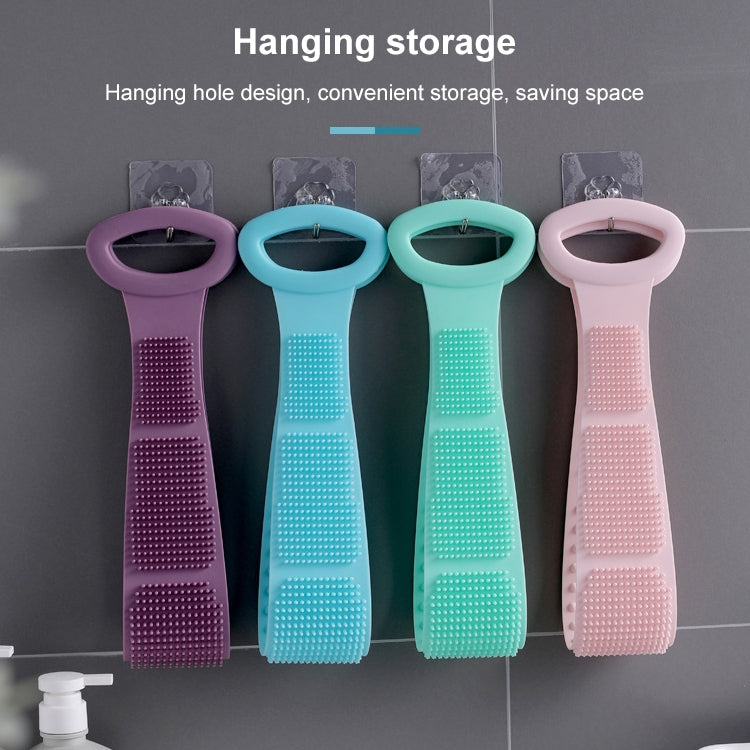 Silicone Massage Pull Strap Bath Brush Powerful Exfoliating Rubbing Bath Artifact(Sky Blue) - Bath Brushes & Sponges by PMC TechLife | Online Shopping South Africa | PMC TechLife