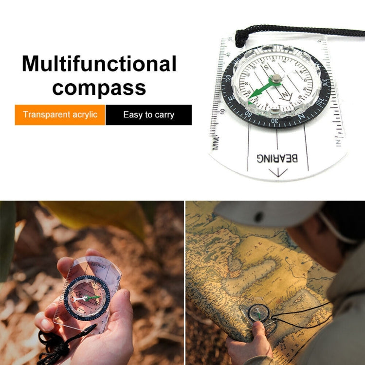 Professional Mini Compass Map Scale Ruler Multifunctional Equipment Outdoor Hiking Camping Survival - Hiking Meter by PMC Jewellery | Online Shopping South Africa | PMC Jewellery | Buy Now Pay Later Mobicred