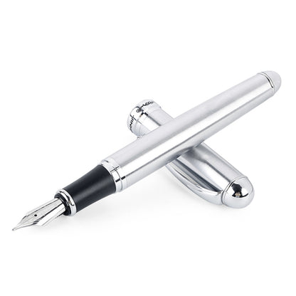 X750 Stationery Stainless Steel Fountain Pen Medium Nib Ink Pens School Oiifice Gift, Nib Size:0.5mm(Silver) - Fountain Pens by PMC Jewellery | Online Shopping South Africa | PMC Jewellery | Buy Now Pay Later Mobicred