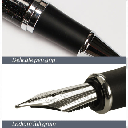 X750 Stationery Stainless Steel Fountain Pen Medium Nib Ink Pens School Oiifice Gift, Nib Size:0.5mm(Silver) - Fountain Pens by PMC Jewellery | Online Shopping South Africa | PMC Jewellery | Buy Now Pay Later Mobicred
