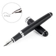 X750 Stationery Stainless Steel Fountain Pen Medium Nib Ink Pens School Oiifice Gift, Nib Size:0.5mm(Matte Black) - free shipping - PMc TechLife - Order now!