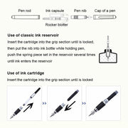 X750 Stationery Stainless Steel Fountain Pen Medium Nib Ink Pens School Oiifice Gift, Nib Size:0.5mm(Red Pattern)