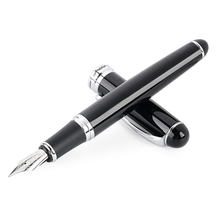 X750 Stationery Stainless Steel Fountain Pen Medium Nib Ink Pens School Oiifice Gift, Nib Size:1.1mm(Black) - Fountain Pens by PMc TechLife | Online Shopping South Africa | PMc TechLife | Buy Now Pay Later Mobicred