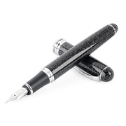 X750 Stationery Stainless Steel Fountain Pen Medium Nib Ink Pens School Oiifice Gift, Nib Size:1.1mm(Fluorescent Black)