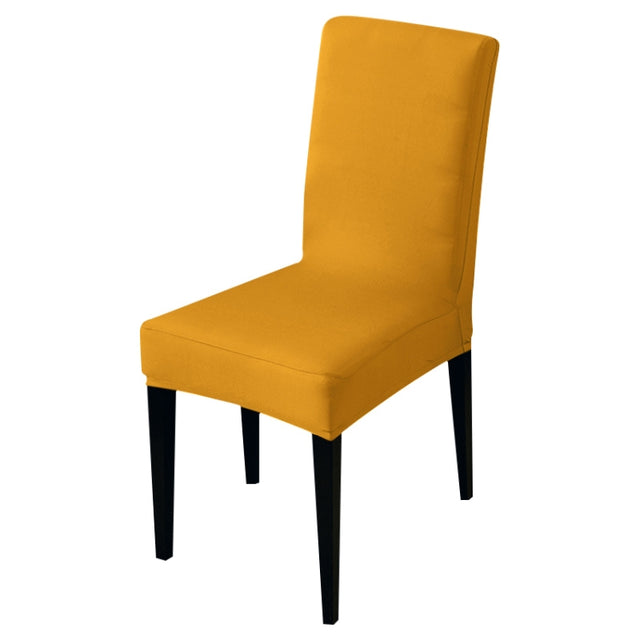 Modern Plain Color Chair Cover Spandex Stretch Elastic Wedding Banquet Chair Covers Dining Seat Cover Pastoral Hotel Cover, Specification:Universal Size(Ginger)