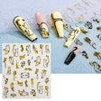TH-1098 10pcs Frosted Transparent Back Adhesive Bronzing Smudged Nail Art Sticker - free shipping - PMC Jewellery - Order now!