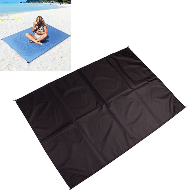 Outdoor Portable Water-resistant Picnic Camping Mats Beach Blanket Mattress Mat 100cm*140cm(Black)