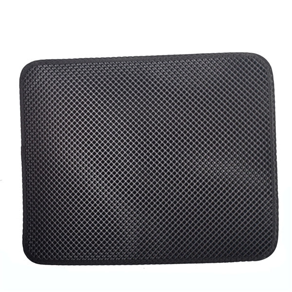 Water-resistant Pet Cat Litter Mat EVA Double Layer Cat Litter Trapping Pets Mat Pad Bottom Non-slip Pet Litter Cat Mat(Black)