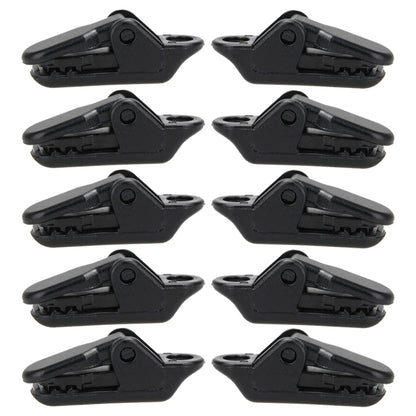 10pcs Tents Accessories Awning Wind Rope Clamp Plastic Clip Outdoor Camping Tent Alligator Cip Hook(Black) - Tents & Accessories by JD | Online Shopping South Africa | PMC Jewellery | Buy Now Pay Later Mobicred