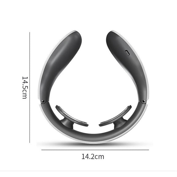 Cervical Massager Electromagnetic Pulse Heating Neck Protector, Style:Charging Remote Heating
