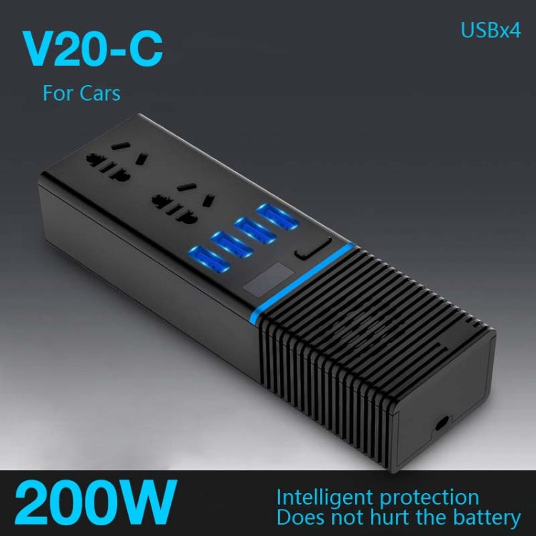 Car Inverter 12v/24v To 220v Household Power Converter Multi-Function Car Socket, Specification:V20-C For Cars - Others by PMC TechLife | Online Shopping South Africa | PMC TechLife | Buy Now Pay Later Mobicred