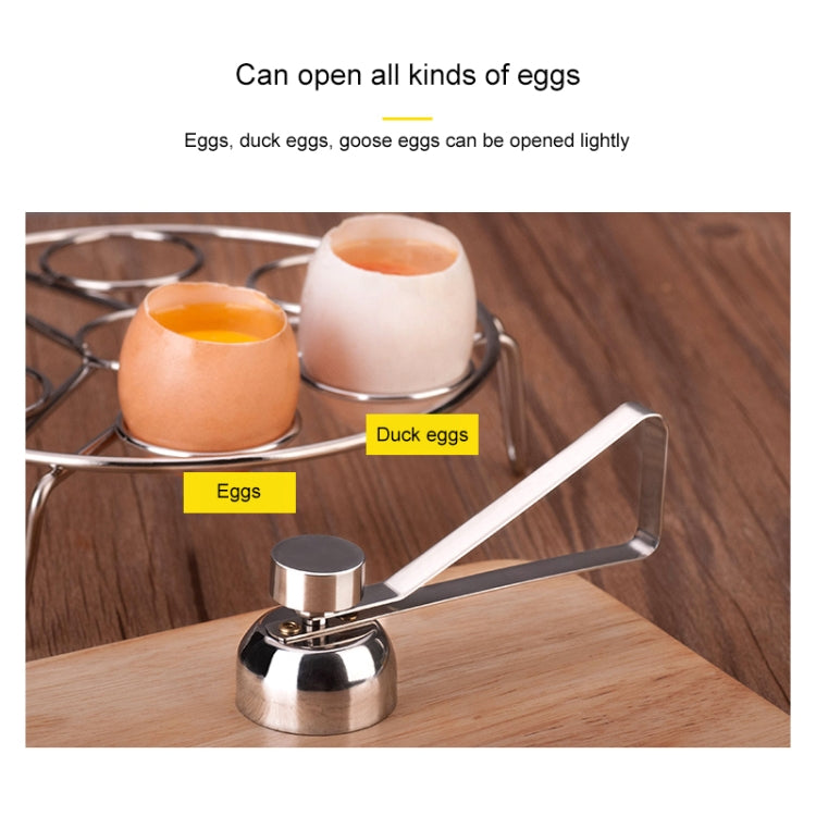 Metal Egg Scissors Egg Topper Cutter Shell Opener Stainless Steel Boiled Raw Egg Creative Kitchen Tools(Silver) - Scissors by PMC TechLife | Online Shopping South Africa | PMC TechLife