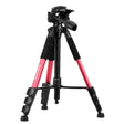 Q111 4-Section Folding Legs Live Broadcast Aluminum Alloy Tripod Mount with Three-dimensional Damping Tripod Heads(Red) - Tripods by PMC TechLife | Online Shopping South Africa | PMC TechLife | Buy Now Pay Later Mobicred