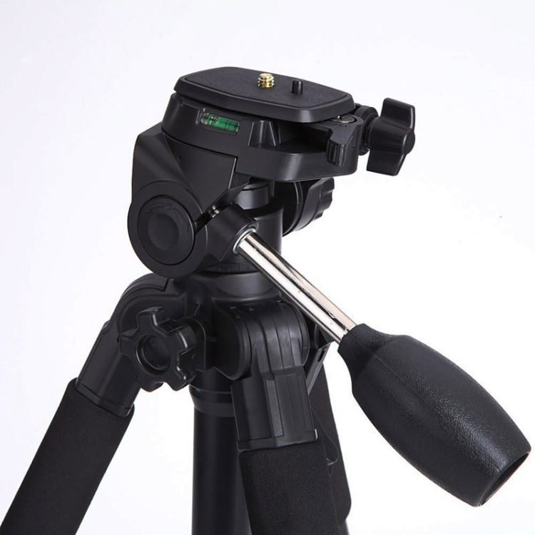 Q111 4-Section Folding Legs Live Broadcast Aluminum Alloy Tripod Mount with Three-dimensional Damping Tripod Heads(Red)
