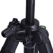 Q111 4-Section Folding Legs Live Broadcast Aluminum Alloy Tripod Mount with Three-dimensional Damping Tripod Heads(Red)