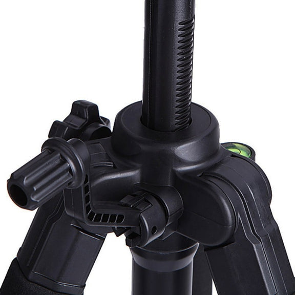 Q111 4-Section Folding Legs Live Broadcast Aluminum Alloy Tripod Mount with Three-dimensional Damping Tripod Heads(Red)