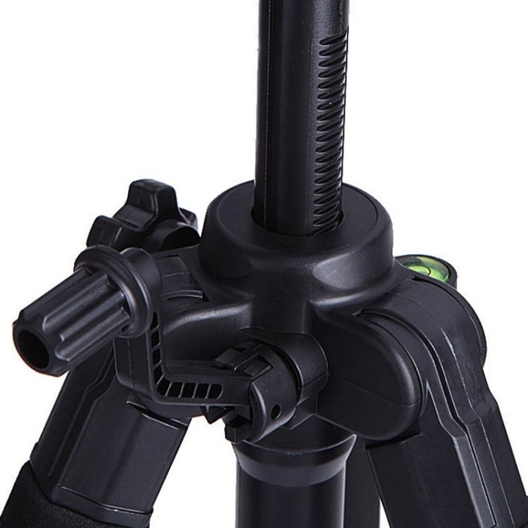 Q111 4-Section Folding Legs Live Broadcast Aluminum Alloy Tripod Mount with Three-dimensional Damping Tripod Heads(Red)