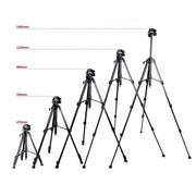 Q111 4-Section Folding Legs Live Broadcast Aluminum Alloy Tripod Mount with Three-dimensional Damping Tripod Heads(Red)