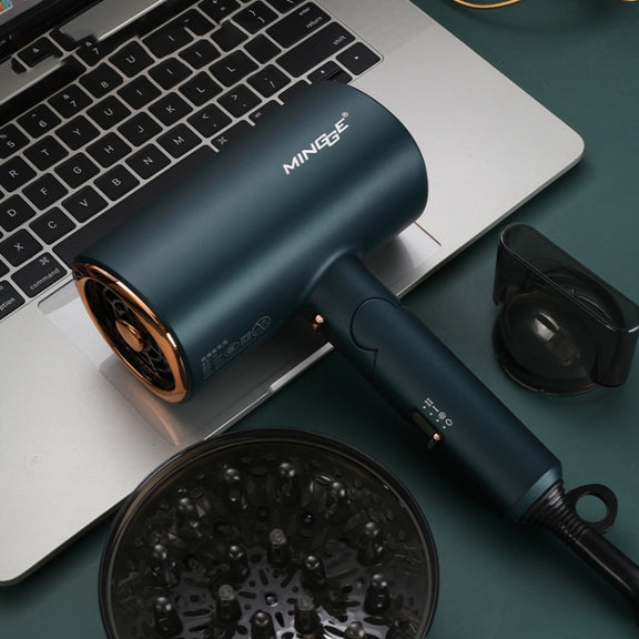 Mingge T1 T Style 1800W High-power Cold Hot Air Wind Fast Drying Folding Hair Dryer, Plug Type:EU Plug( Green)