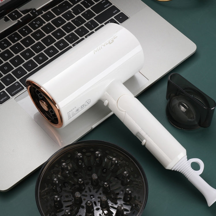 Mingge T1 T Style 1800W High-power Cold Hot Air Wind Fast Drying Folding Hair Dryer, Plug Type:US Plug(White) - free shipping - PMC TechLife - Order now!