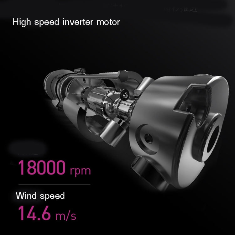 Mingge T1 T Style 1800W High-power Cold Hot Air Wind Fast Drying Folding Hair Dryer, Plug Type:UK Plug(White)