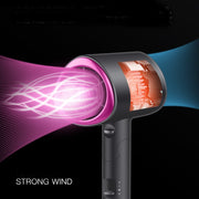 Mingge T1 T Style 1800W High-power Cold Hot Air Wind Fast Drying Folding Hair Dryer, Plug Type:UK Plug(White)