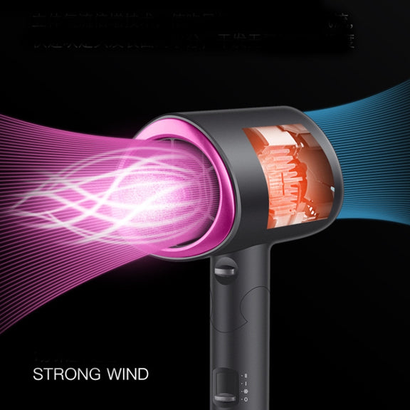 Mingge T1 T Style 1800W High-power Cold Hot Air Wind Fast Drying Folding Hair Dryer, Plug Type:UK Plug(White)
