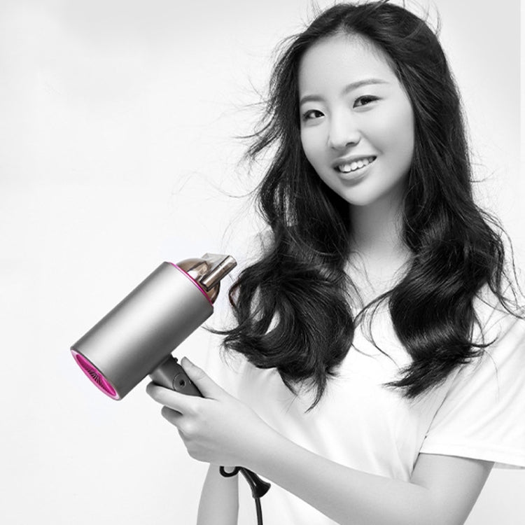 Mingge T1 T Style 1800W High-power Cold Hot Air Wind Fast Drying Folding Hair Dryer, Plug Type:UK Plug(White)