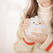 Cartoon Silicone Mini Warm Belly Warm Palace Water Injection Explosion-Proof Warm Water Bag(Sky Blue)