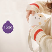Cartoon Silicone Mini Warm Belly Warm Palace Water Injection Explosion-Proof Warm Water Bag(Sky Blue)