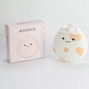 Cartoon Silicone Mini Warm Belly Warm Palace Water Injection Explosion-Proof Warm Water Bag(Sky Blue)