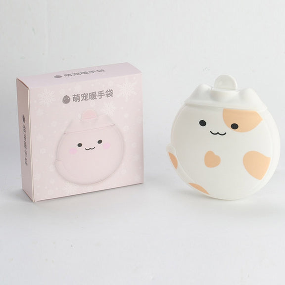 Cartoon Silicone Mini Warm Belly Warm Palace Water Injection Explosion-Proof Warm Water Bag(Sky Blue)