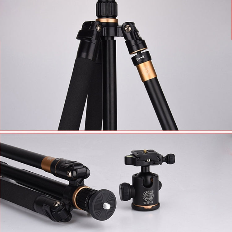 Q222 Portable 4-Section Folding Legs Aluminum Alloy Tripod Mount Monopod Holder with Ball Heads - Tripods by PMC TechLife | Online Shopping South Africa | PMC TechLife | Buy Now Pay Later Mobicred