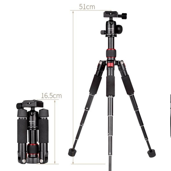 Xiletu FM5S-MINI 5-Section Folding Legs Mini Desktop Tripod Mount(Red)