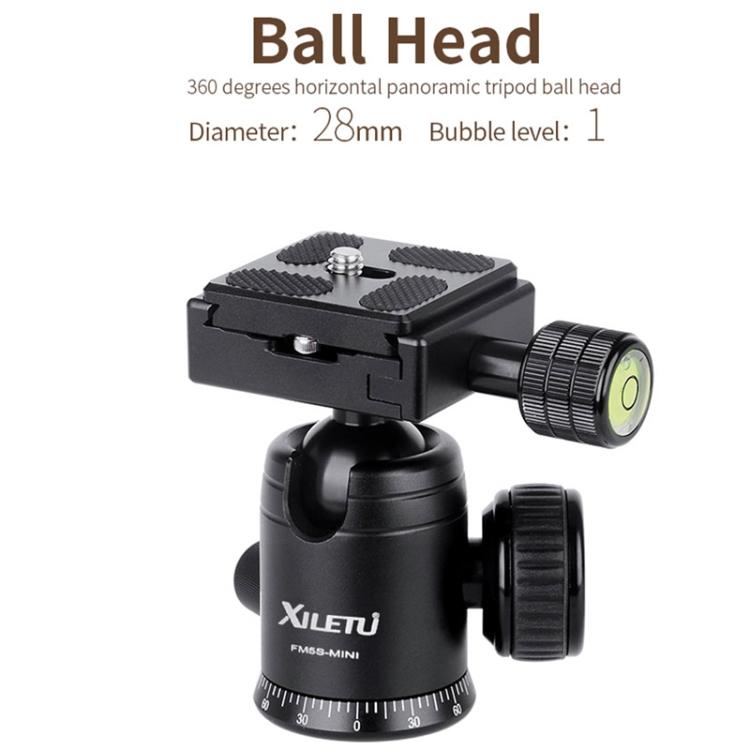 Xiletu FM5S-MINI 5-Section Folding Legs Mini Desktop Tripod Mount(Red)