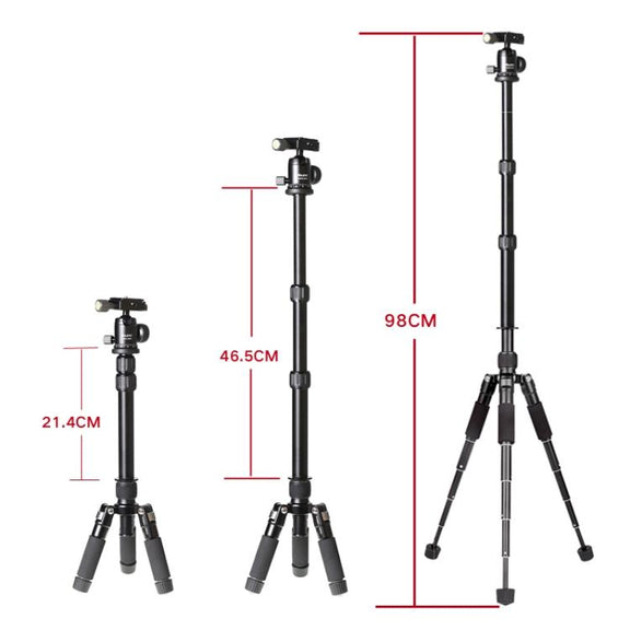 Xiletu FM5S-MINI 5-Section Folding Legs Mini Desktop Tripod Mount(Black)