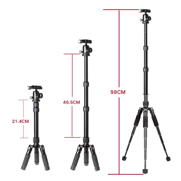 Xiletu FM5S-MINI 5-Section Folding Legs Mini Desktop Tripod Mount(Titanium) - free shipping - PMC TechLife - Order now!