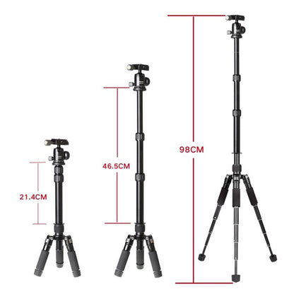 Xiletu FM5S-MINI 5-Section Folding Legs Mini Desktop Tripod Mount(Titanium) - free shipping - PMC Jewellery - Order now!