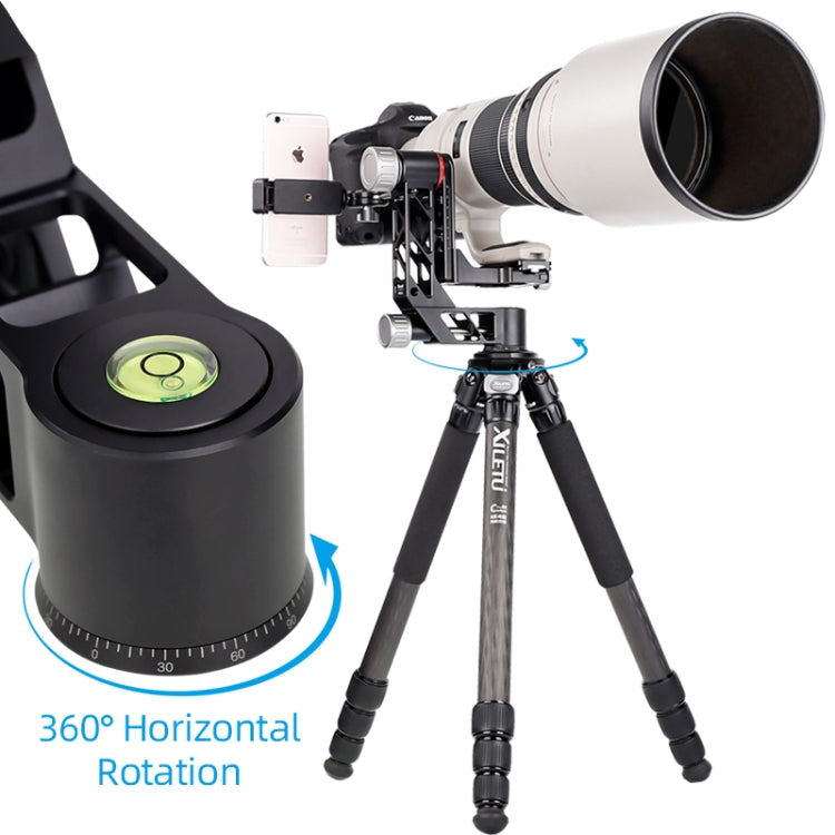 Xiletu Xgh3 360 Degree Rotation Horizontal Cantilever Hollow Gimbal Tripod Head - free shipping - PMC TechLife - Order now!