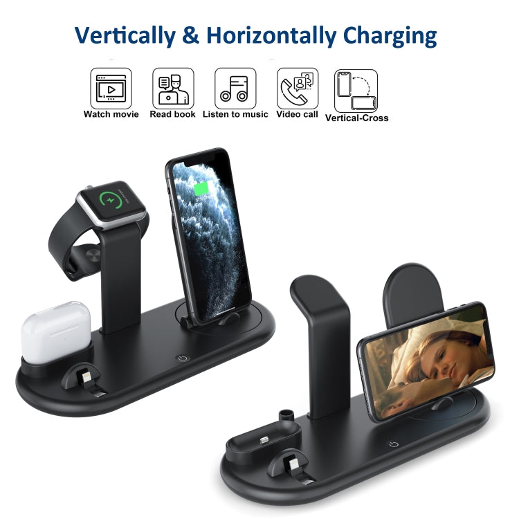 HQ-UD20 Mobile Phone Watch Multi-Function Charging Stand Wireless Charger for Phones & Apple Watch & Airpods(Black) - free shipping - PMC TechLife - Order now!