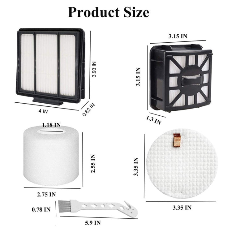 8 PCS/Set Vacuum Cleaner Filter Set For Shark IQ R101AE IQ R101 / RV1001 - For Shark Accessories by PMC TechLife | Online Shopping South Africa | PMC TechLife | Buy Now Pay Later Mobicred
