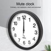 Smart Network Automatic Time Synchronization Wifi Wall Clock Modern Minimalist Silent Living Room Clock, Size:16 inch(White)